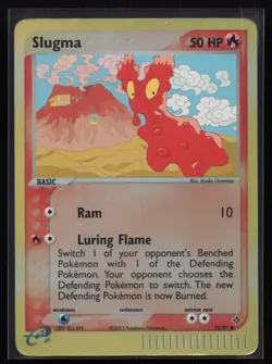 E Reader Reverse Holo Slugma 72/97 Dragon Pokemon TCG Card - Image 1