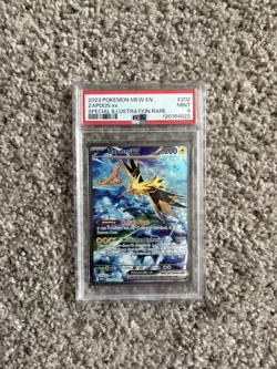 Zapdos EX 202/165 Scarlet & Violet 151 Sir Pokemon Card PSA 9 Mint - Image 1