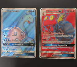 Pokemon GX Holo Card Lot Lapras GX Magcargo GX Sun & Moon 2 Cards - Image 1
