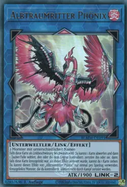 yugioh 1x Albtraumritter Phonix BLMM-DE091 ULTRA RARE 1AUFLAGE DEUTSCH - Image 1