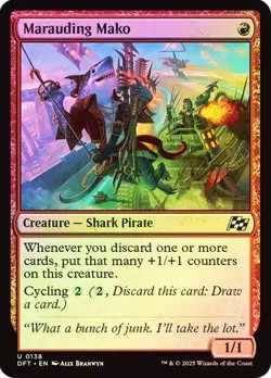 Marauding Mako (0138) - Aetherdrift - Uncommon (Foil) - Image 1