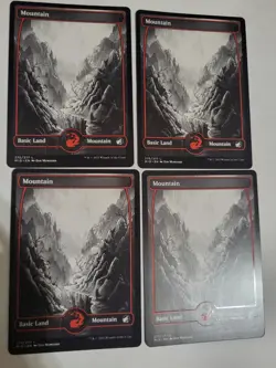 MTG MOUNTAIN FULL ART LAND 275 4X MIDNIGHT HUNT EX-MINT FREE SHIP!!! - Image 1