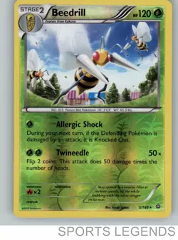 2015 pokemon Primal Clash reverse rare Beedrill 3/160 - Image 1