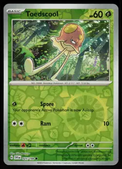 Toedscool 025/198 Common Scarlet & Violet Pokemon Reverse Holo Near Mint - Image 1