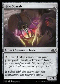 Halo Scarab 239/281 Streets of New Capenna MTG Magic The Gathering card - Image 1