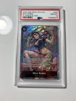 PSA 10 Gem Mint Nico Robin AA OP12-087 EN One Piece Card 2025 The Best - Image 1