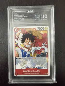 Bandai One Piece Monkey D. Luffy P-001 Super Pre-Release Promo tag 10 - Image 1