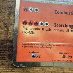 Pokemon Ho-Oh Shiny Holo Rare Card SL5 Call of Legends 100 HP Basic 2011 - Image 2