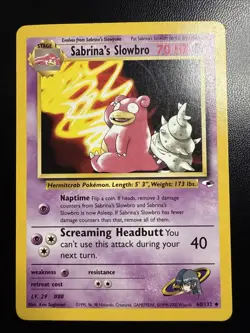 Sabrina's Slowbro 60/132 Uncommon Gym Heroes Pokemon Card - Image 1