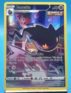 Banette TG07/TG30 Lost Origin Trainer Gallery Ultra Rare Pokemon Card LP+ - Image 1