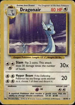 Dragonair Rare Base Set 018/102 Colorless Pokemon Card - Image 1