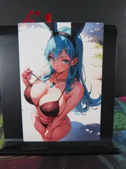 Bulma Dragon Ball Custom Art Card NM Anime Sexy Waifu CCG Collectible - Image 1