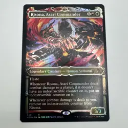 MTG - Risona, Asari Commander - Foil Etched Kamigawa: Neon Dynasty - NM Showcase - Image 1