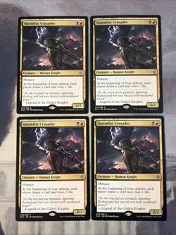 4x Stormfist Crusader- Throne Of Eldraine- NM- Mtg Magic The Gathering- Playset - Image 1