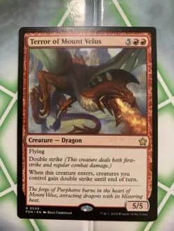 Terror of Mount Velus 0549 Rare Non-Foil FDN Foundations MTG Magic NM - Image 1