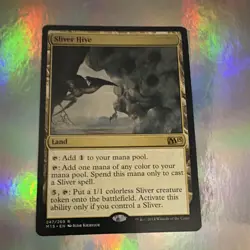 Wizards of the Coast MTG Sliver Hive M15 Rare Land (LP-) - Image 1