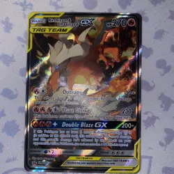 Pokemon TCG Reshiram & Charizard GX SM201 Black Star Promo Card - Image 1