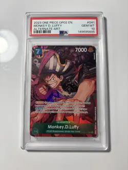 PSA 10 Gem Mint Luffy OP02-041 Film Alt Art English One Piece Paramount War ENG - Image 1