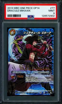 Dracule Mihawk - 77/77 OP14 - PSA 9 - B Rare - Japanese - Carddass - One Piece - - Image 1
