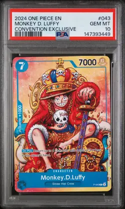 2024 ONE PIECE PROMOS CONVENTION EXCLUSIVE #043 MONKEY D. LUFFY PSA 10 - Image 1