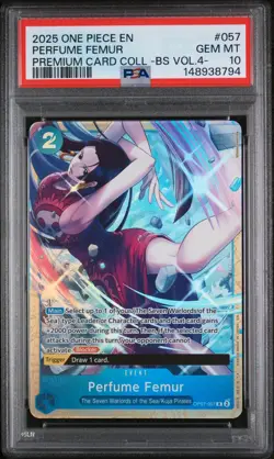 2025 ONE PIECE PREM CARD COLL BEST SELECTION VOL.4 #057 PERFUME FEMUR PSA 10 - Image 1