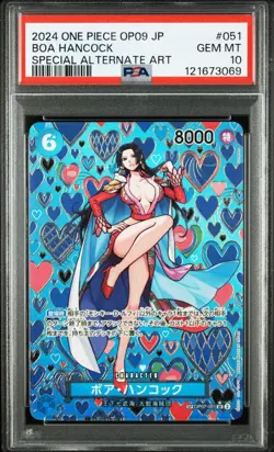 One Piece Card Game Boa Hancock OP07 051 SR Special Card PSA10 - Image 1