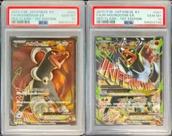 PSA 10 Pokemon Card Houndoom EX 060 M Houndoom EX 061 Red Flash 1st Edition 2015 - Image 1