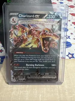 Pokemon Charizard EX Ultra Rare Holo Trading Card Burning Darkness - Image 1