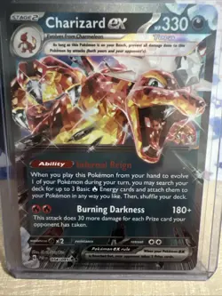 Pokemon Charizard EX Ultra Rare Holo Trading Card Burning Darkness - Image 2