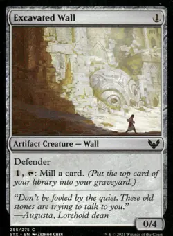 Excavated Wall 255/275 Strixhaven: School of Mages MTG Magic the Gathering card - Image 1