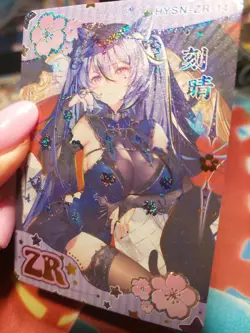 Keqing Genshin Impact ZR HYSN-ZR-14 Flower Girl Goddess Story TCG Waifu Card - Image 2