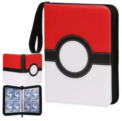 Pokemon Card Binder Zipper Game Card Collection Bag Pokemon 4-Pocket 400 Cards - Image 1