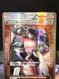 Pokemon Card Team Rocket's Handiwork 124/124 XY Fates Collide Light Play - Image 2