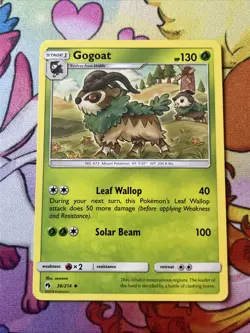 Gogoat 36/214 Non Holo Lost Thunder Sun Moon Pokemon Card LP - Image 1