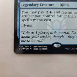 2x MTG FOIL Zahid, Djinn Of The Lamp Draft Weekend Promo NM Near Mint - Image 5