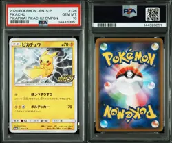 2020 Pokemon Japanese Pikachu 126/S-P PSA 10 Gem Mint Pikapika Pikachu Promo - Image 3