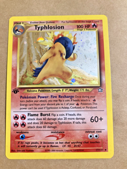 Pokemon TCG Typhlosion 17/111 Neo Genesis Holo Rare NM/LP - Image 1