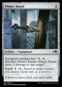 Ninja's Kunai 252/302 Kamigawa: Neon Dynasty MTG Magic the Gathering card - Image 1