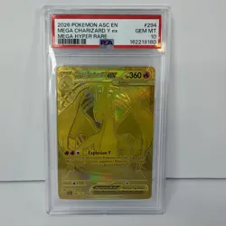 2026 Pokemon Ascended Heroes Mega Charizard Y ex Mega Hyper Rare Gold PSA 10 - Image 3