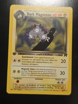 Pokemon Dark Magneton 28/82 1st Edition Team Rocket Near Mint Non Holo Rare - Image 1