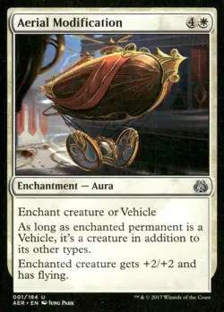 Aerial Modification Aether Revolt MTG Magic the Gathering card - Image 1
