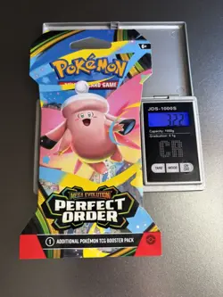 HEAVY!! 32.2g Pokemon TCG Mega Evolutions Perfect Order Sleeved Booster (SEALED) - Image 1