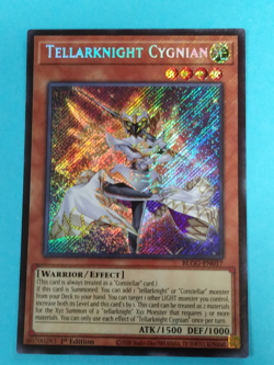 Yugioh Battles Legend Glorius Gallery TELLARKNIGHT CYGNIAN 1st Secret BLGG-EN017 - Image 1