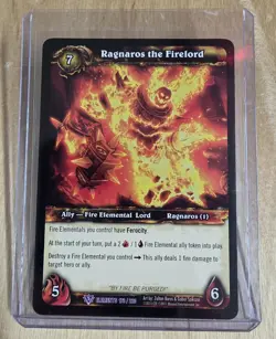 World of Warcraft TCG Elements 173/220 Ragnaros the Firelord CARD LOOK WOW NEW - Image 2