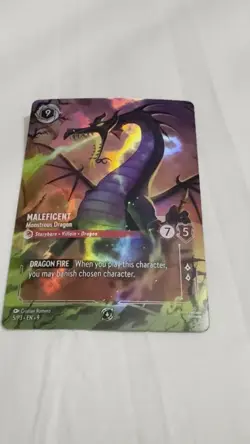 Maleficent - Monstrous Dragon Store Championship Top 8 Lorcana Promo Cards Holo - Image 2