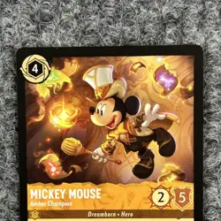 Disney Lorcana Whispers in the Well Mickey Mouse Amber Champion 23/204 Rare NM - Image 3