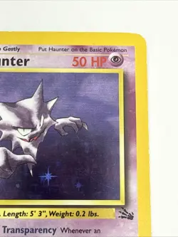 Pokemon TCG Haunter 1st Edition Holo Card Fossil, 6/62, Holographic Rare - Image 3
