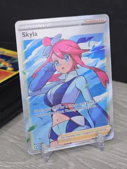 Pokemon Card Skyla 72/72 Shining Fates 2021 Full Art Trainer Holo Ultra Rare NM - Image 1