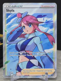 Pokemon Card Skyla 72/72 Shining Fates 2021 Full Art Trainer Holo Ultra Rare NM - Image 5