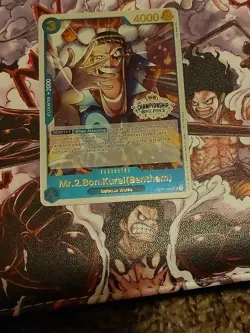 Mr 2 Bon Kurei (Bentham) Store Championship OP01-084 One Piece Card English - Image 1